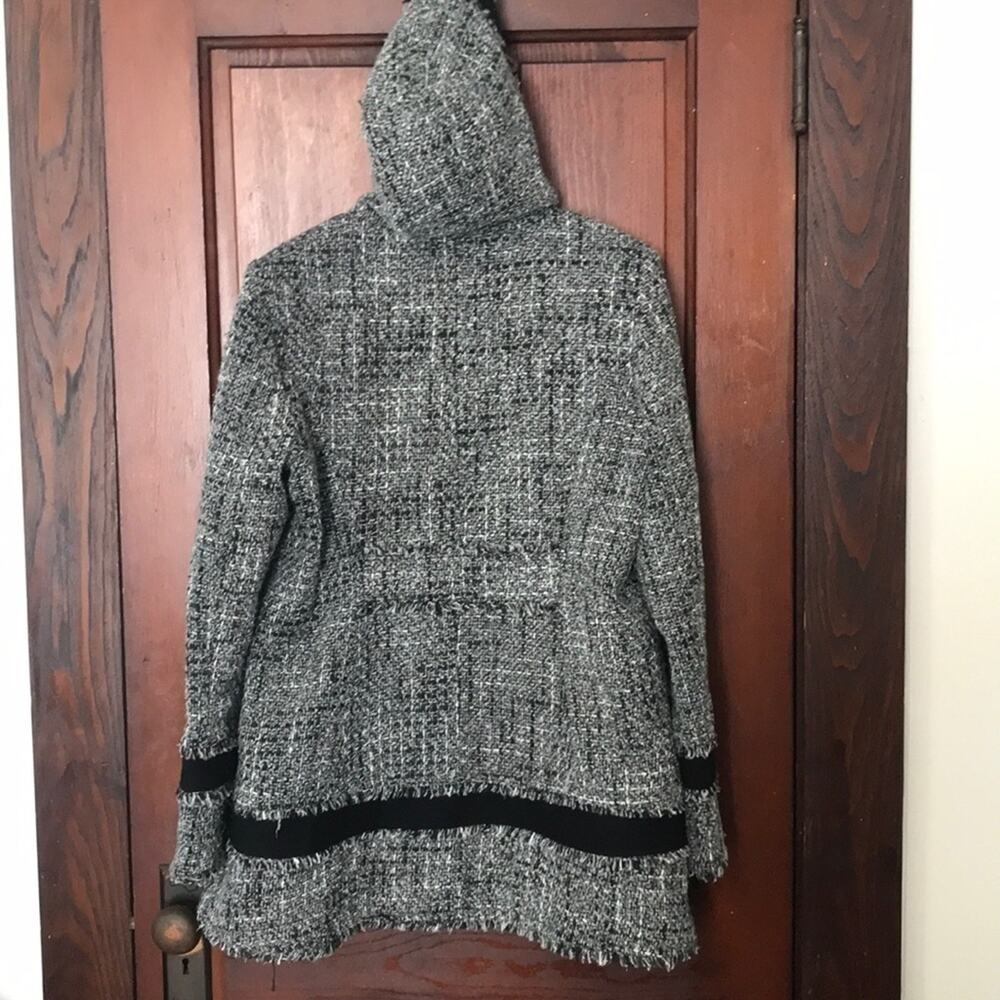 Black Rivet Heathered Coat - Picture 11 of 11